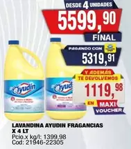 Ayudin - LAVANDINA AYUDIN FRAGANCIAS X 4 LT