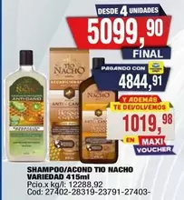 tio nacho - SHAMPOO/ACOND TIO NACHO VARIEDAD 415ml