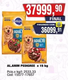 Pedigree - AL.ANIM PEDIGREE x 15 kg