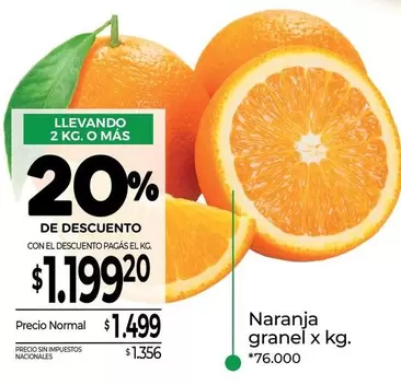 X$ - Naranja granel