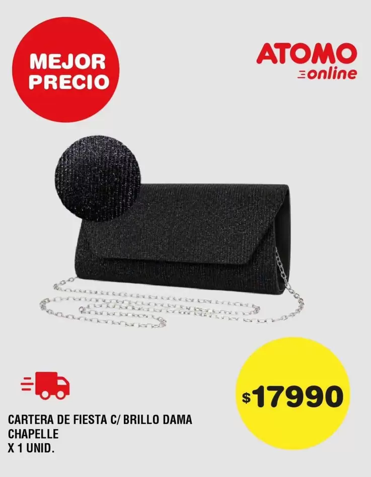 Atomo - CARTERA DE FIESTA C/ BRILLO DAMA