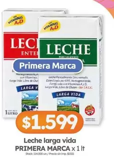Primera marca - Leche larga vida