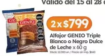 Negro - Alfajor Triple Blanco o  Dulce de Leche