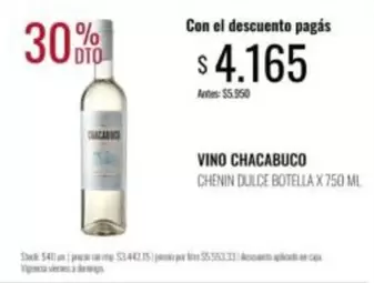 Chacabuco - CHENIN DULCE BOTELLA