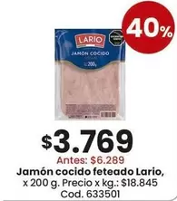 Lario - Jamón cocido feteado