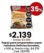 Delicias Doradas - Tapas para empanadas super rotiseras