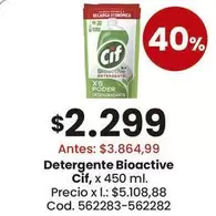 Cif - Detergente Bioactive, x 450 ml.