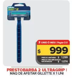 Gillette - Prestobarba Ultragrip Maq De Afeitar