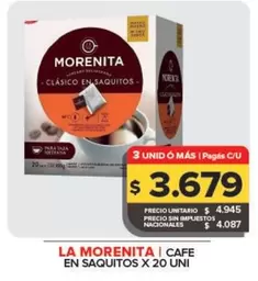 La Morenita - Cafe En Saquitos