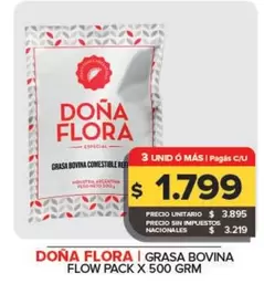 Doña Flora Grasa Bovina Flow Pack