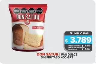 Don Satur - Pan Dulce Sin Frutas