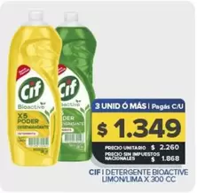 Cif - Detergente Bioactive Limon/Lima