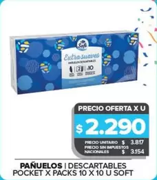 Soft - Pañuelos Descartables Pocket/Packs