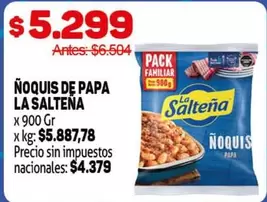 La Salteña - Ñoquis de Papa