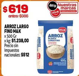 M&K - ARROZ LARGO FINO