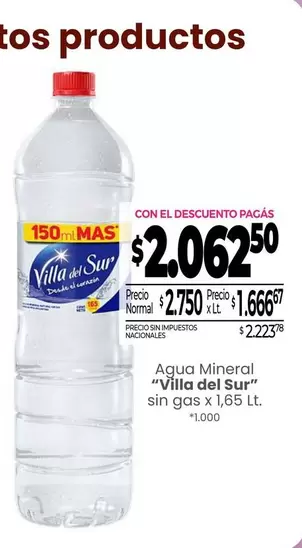 Villa del Sur - Agua Mineral sin gas