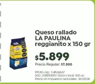 La paulina - Queso rallado reggianito