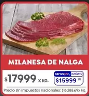 X$ - MILANESA DE NALGA