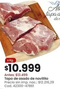 X$ - Tapa de asado de novillito
