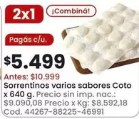 Coto - Sorrentinos varios sabores