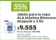 Ala - Jabón para la ropa Máxima Blancura doypack