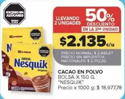 Nesquik - CACAO EN POLVO