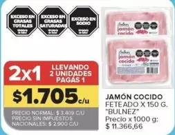 X$ - JAMÓN COCIDO FETEADO