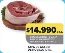 X$ - TAPA DE ASADO DE NOVILLO