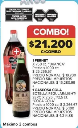 Coca cola - FERNET BRANCA + COCA COLA