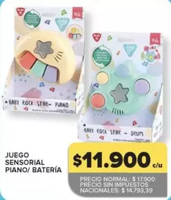 Star - JUEGO SENSORIAL PIANO/ BATERÍA