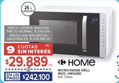 MICROONDAS GRILL MOD. HMG28D