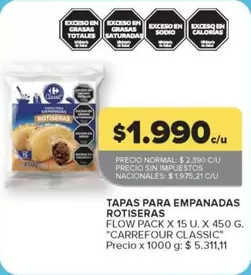 X$ - TAPAS PARA EMPANADAS ROTISERAS