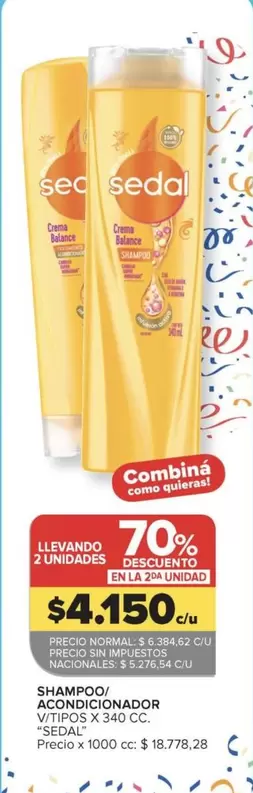 Sedal - SHAMPOO/ ACONDICIONADOR