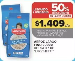 Lucchetti - ARROZ LARGO FINO 00000 BOLSA X 1 KG.