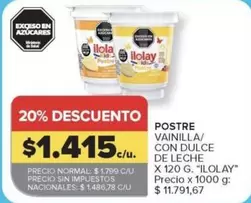 Ilolay - Postre Vainilla con Dulce de Leche