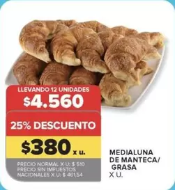 X$ - MEDIALUNA DE MANTECA/ GRASA