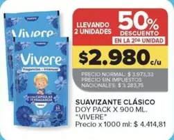 Vivere - SUAVIZANTE CLÁSICO DOY PACK
