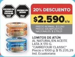Carrefour - LOMITOS DE AT
AL NATURAL/EN ACEITE