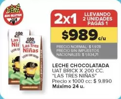 Las Tres Niñas - LECHE CHOCOLATADA UAT BRICK