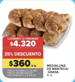 X$ - MEDIALUNA DE MANTECA/ GRASA