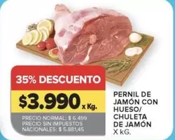 X$ - PERNIL DE JAMÓN CON HUESO/ CHULETA DE JAMÓN