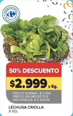 Carrefour - LECHUGA CRIOLLA