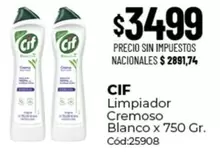 Cif - Limpiador Cremoso Blanco Cód:25908