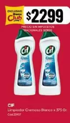 Cif - Limpiador Cremoso Blanco x 375 Gr. Cód. 25907