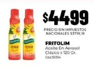 Fritolim - Aceite En Aerosol Cl
uevo sico x 120 Gr. C
uevo d:30334