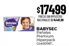 Babysec - Pañales Premium Hiperpack Cód:50067