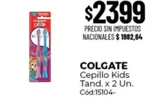 Colgate - Cepillo Kids Tand. x 2 Un. Cód:15104-