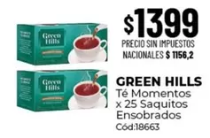 Green Hills - Té Momentos x 25 Saquitos Ensobrados Cód:18663