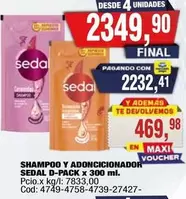 Sedal - SHAMPOO Y ACONDICIONADOR