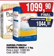 Pureza - HARINA PURA/ FAVORITA 0000 x 1 kg. Cod: 5916-1159